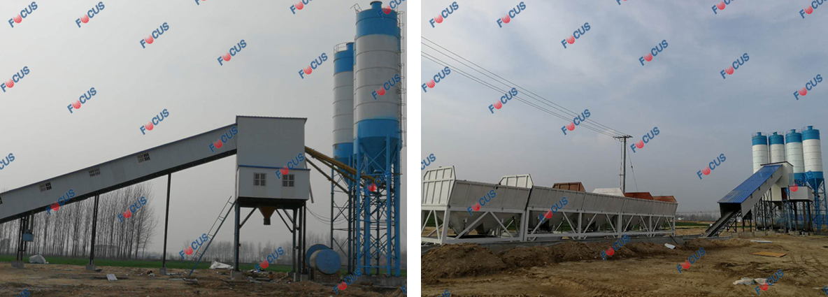 60m3 capacity concrete batching plant